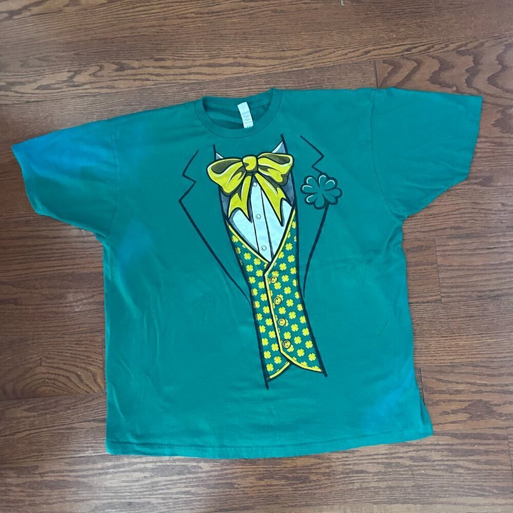 Leprechaun Tuxedo Funny St. Patrick's Day Irish Paddy Costume T-Shirt Size XXL - Picture 3 of 9
